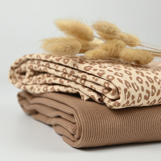 Rib Jersey Leo Print beige - elli&else