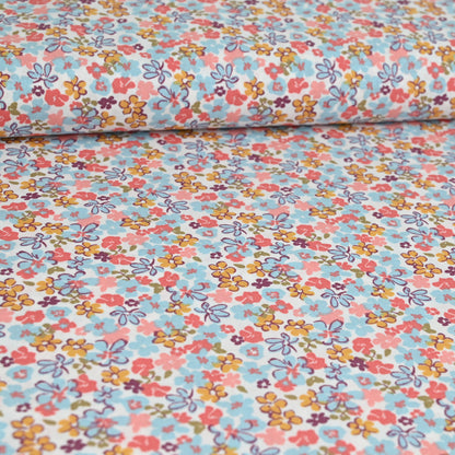 Popeline Wiesenblumen rosa-blau - elli&else