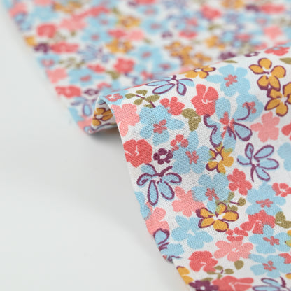 Popeline Wiesenblumen rosa-blau - elli&else