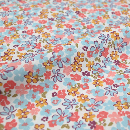 Popeline Wiesenblumen rosa-blau - elli&else