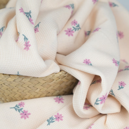 Waffelstrick Blümchen rosa - elli&else