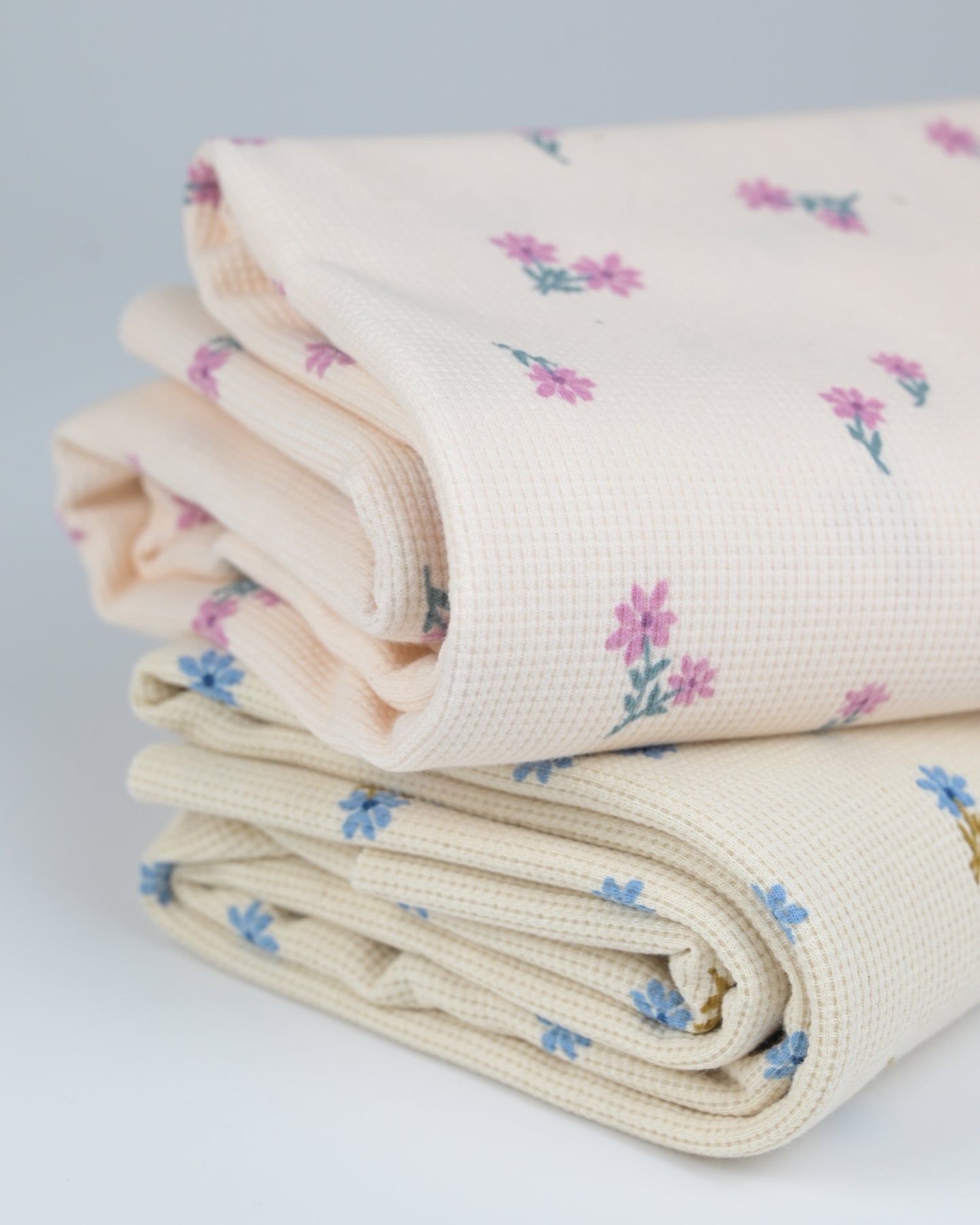 Waffelstrick Blümchen rosa - elli&else