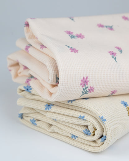 Waffelstrick Blümchen rosa - elli&else