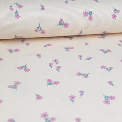 Waffelstrick Blümchen rosa - elli&else