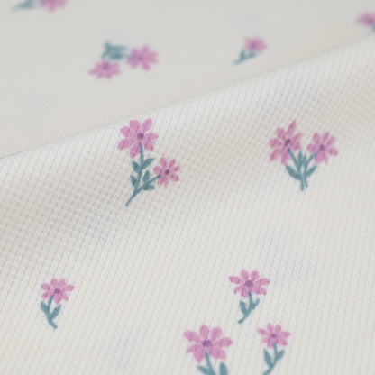 Waffelstrick Blümchen rosa - elli&else