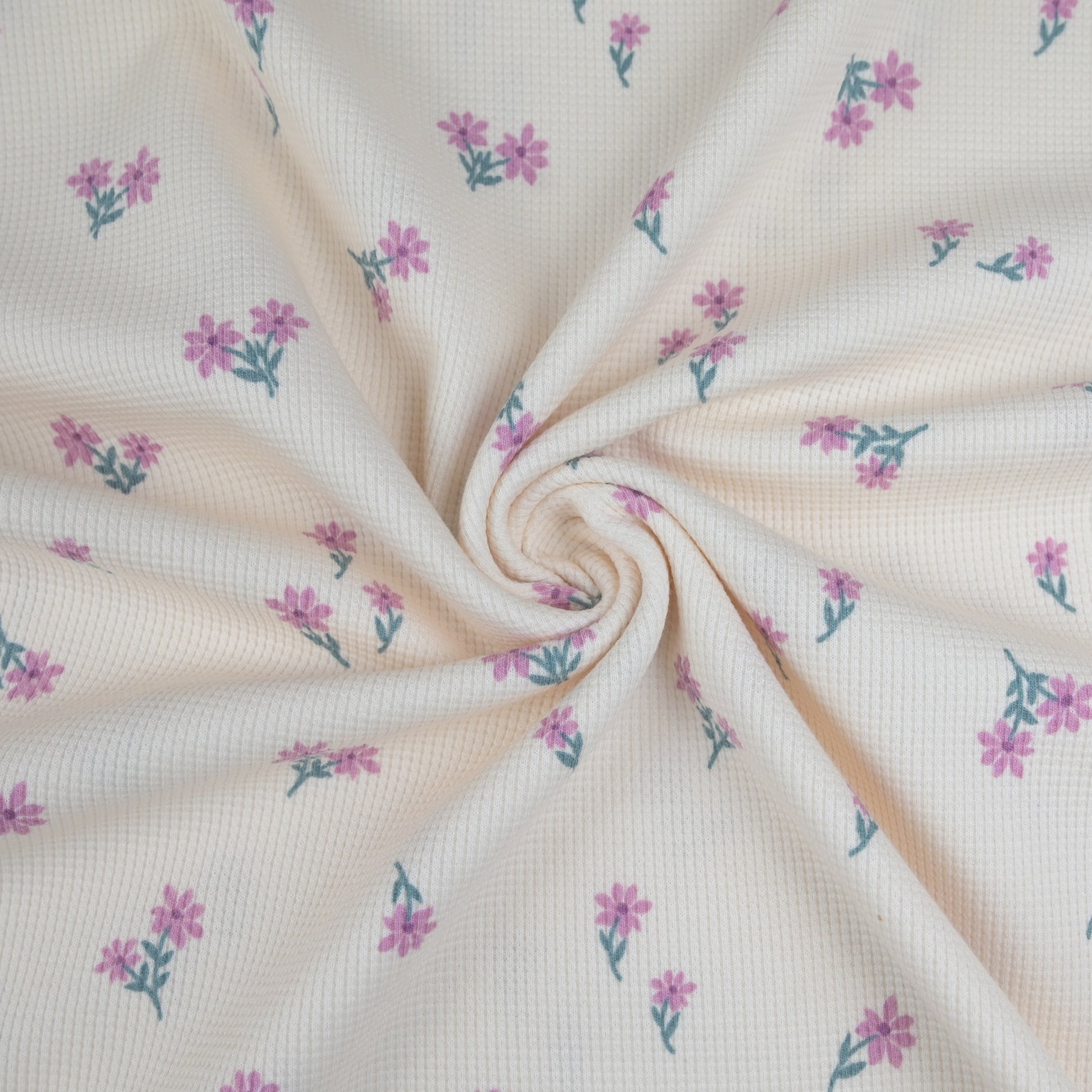 Waffelstrick Blümchen rosa - elli&else