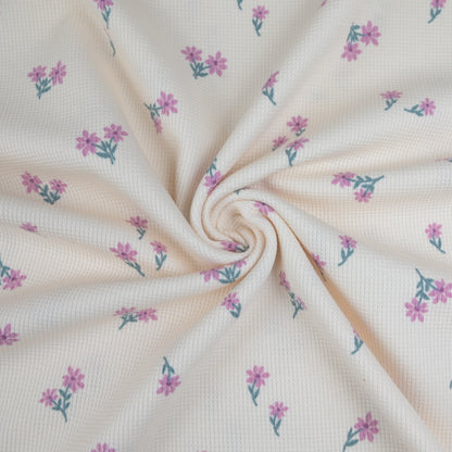 Waffelstrick Blümchen rosa - elli&else