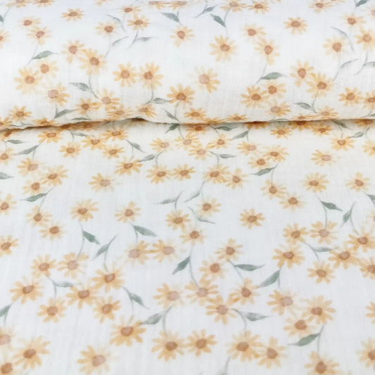 Musselin Happy Flowers von Family Fabrics - Stoff bei elli&else
