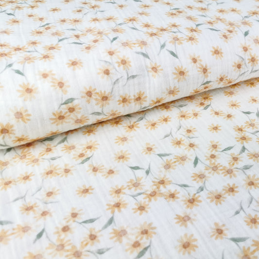 Musselin Happy Flowers von Family Fabrics - elli&else
