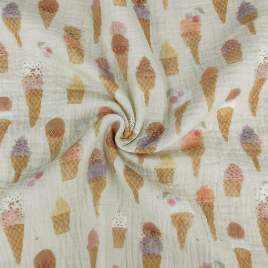 Musselin Eiscreme von Family Fabrics - Stoff bei elli&else