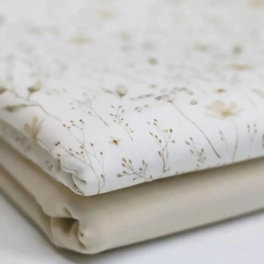 Jersey Blumenprint Natur - Stoff bei elli&else