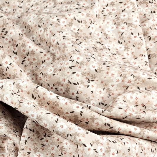 Jersey Flowerbomb beige von Family Fabrics - elli&else
