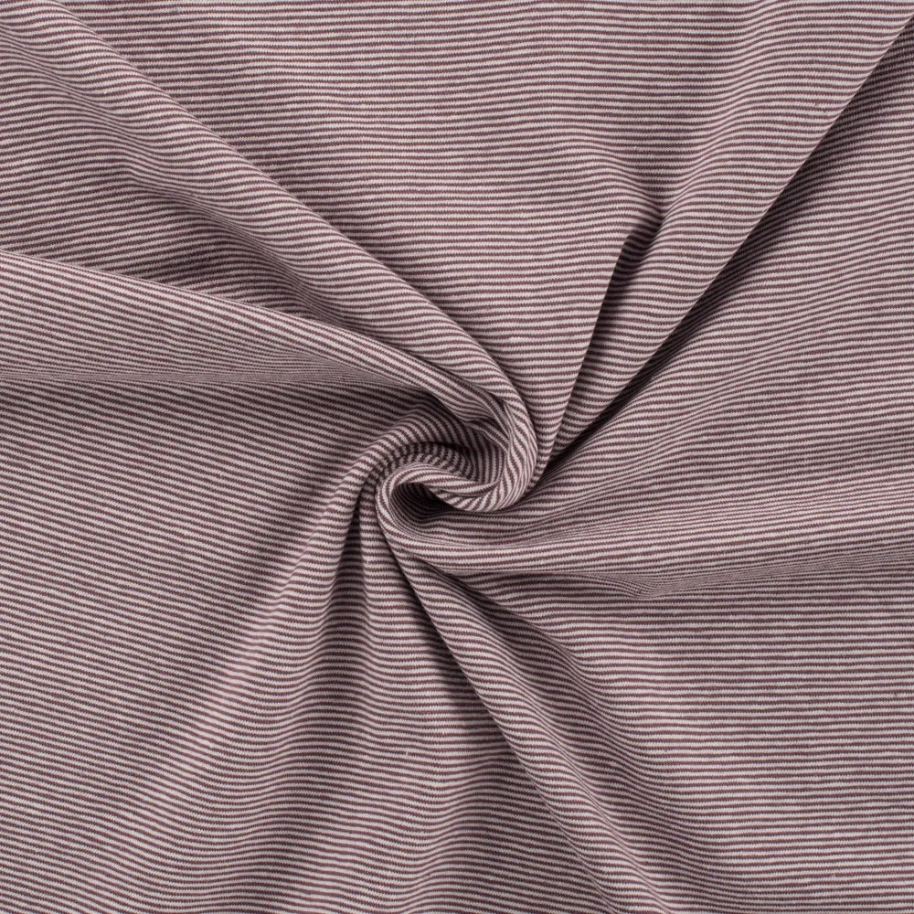Ringeljersey mauve-weiß