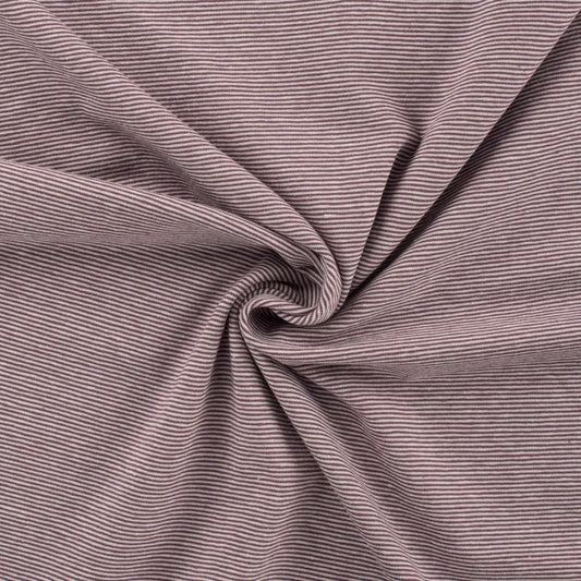 Ringeljersey mauve-weiß