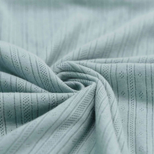 Pointelle Feinstrick Jersey mint grün