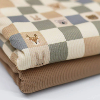 Rib Jersey Tiere und Karos
