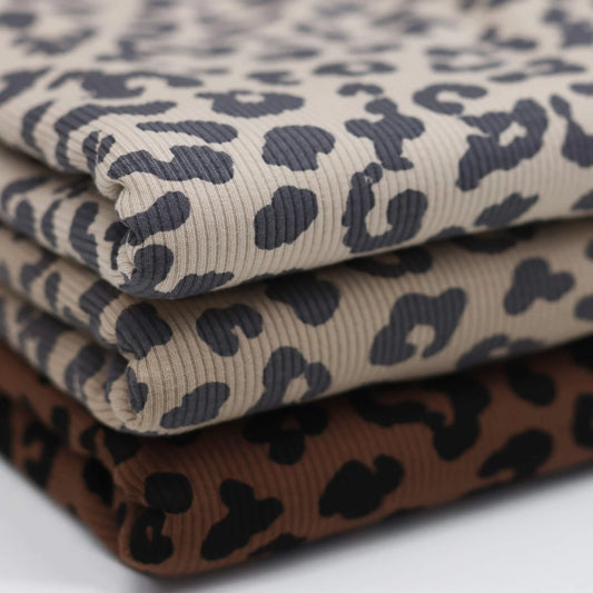 Rib Jersey Leoprint groß