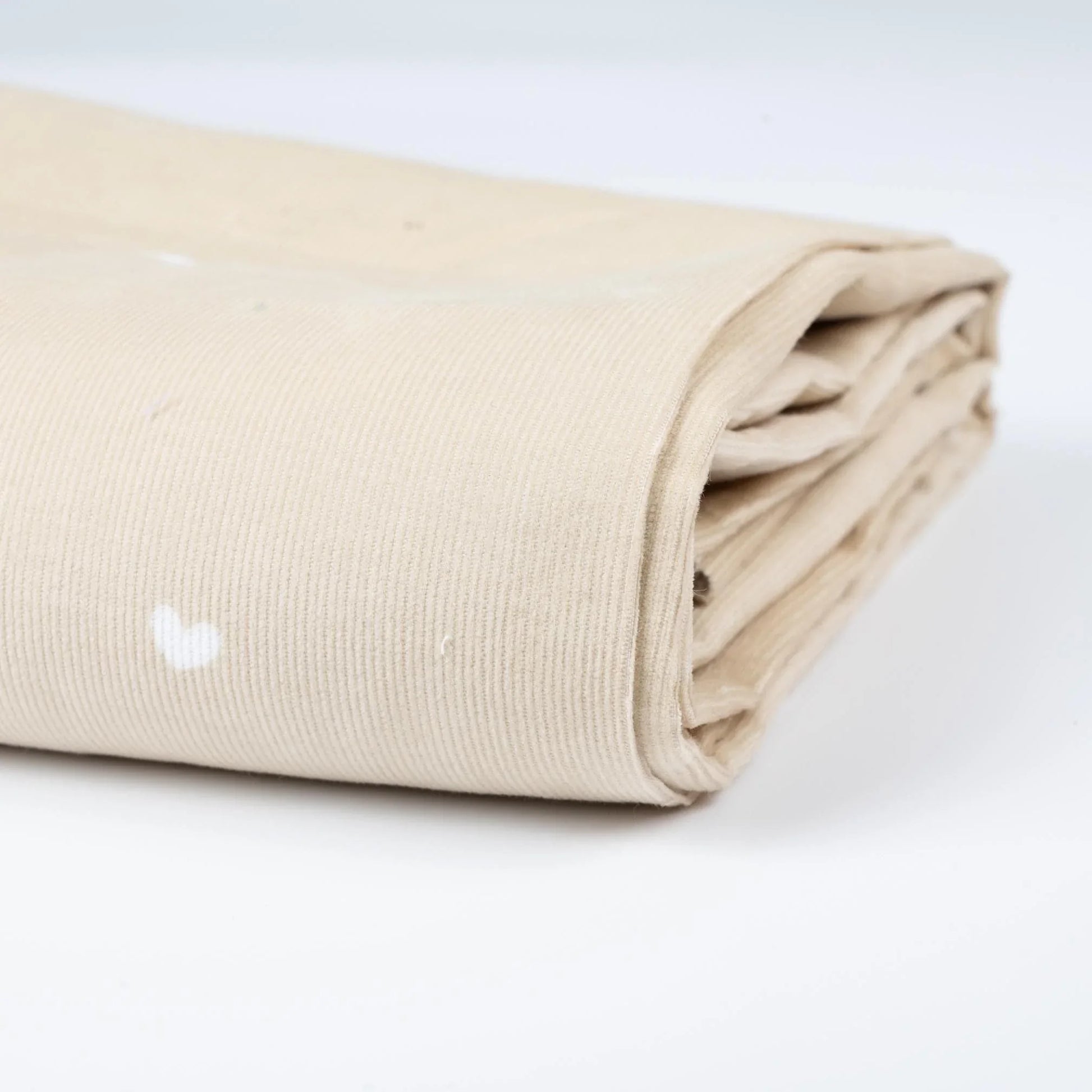 Babycord Herzen beige - Stoff bei elli&else