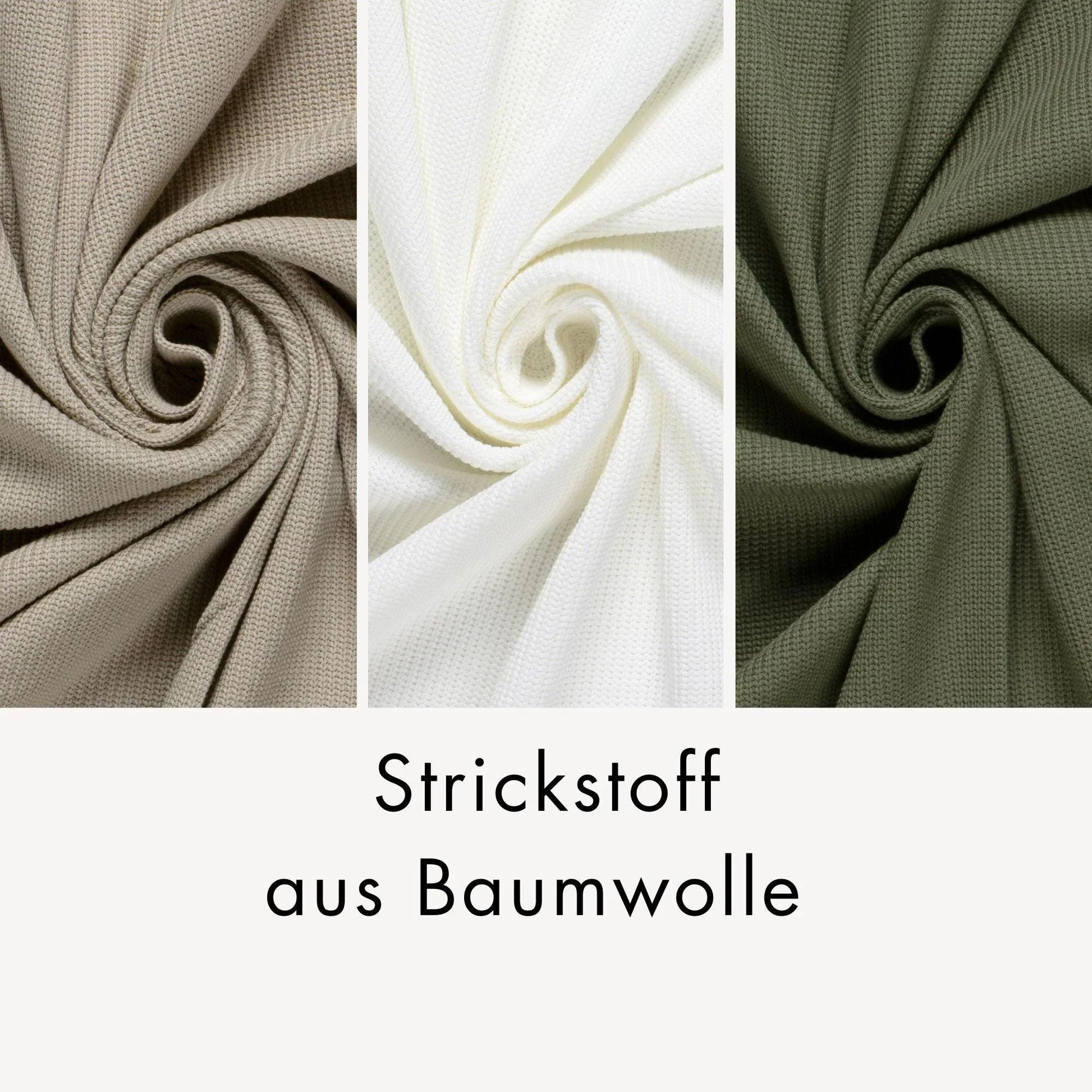 Baumwoll - Strickstoff beige Meterware - elli&else