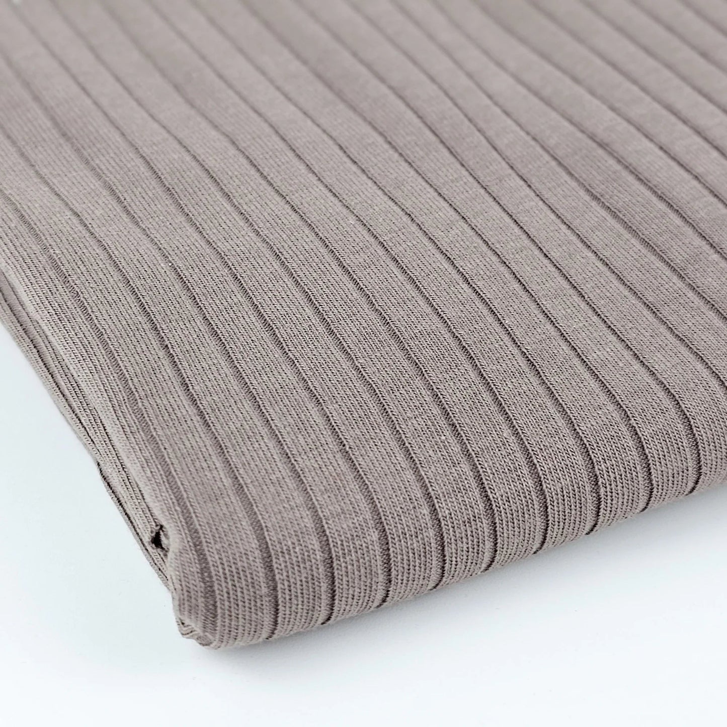 Big Rib Jersey - braun - taupe Meterware - elli&else