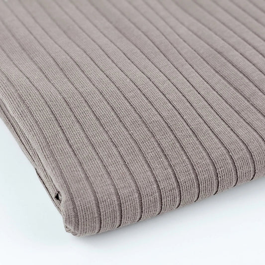 Big Rib Jersey - braun - taupe Meterware - elli&else