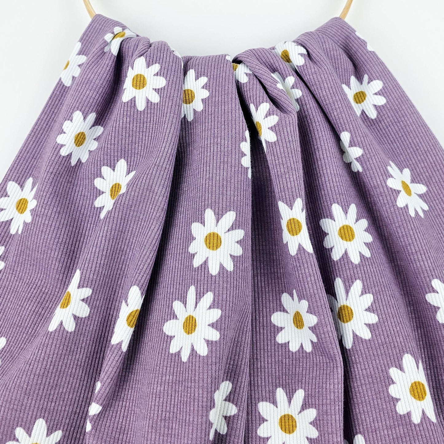 Bio Rib Jersey Daisy dusty lilac Meterware - elli&else
