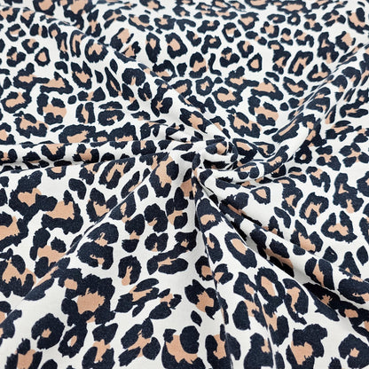 Bio Sweat Leoprint sand Meterware - elli&else