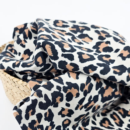 Bio Sweat Leoprint sand Meterware - elli&else