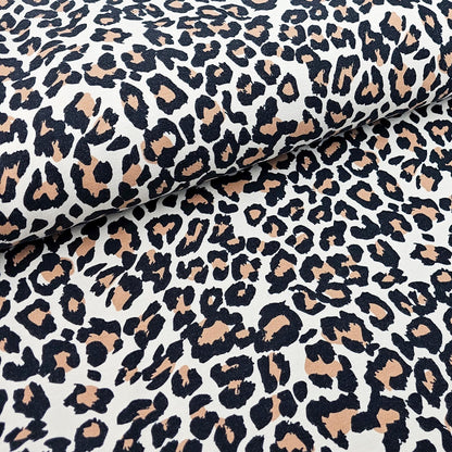 Bio Sweat Leoprint sand Meterware - elli&else