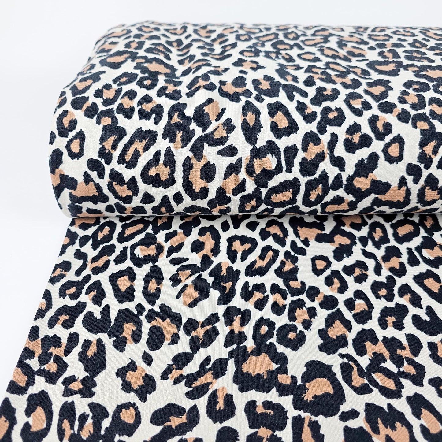 Bio Sweat Leoprint sand Meterware - elli&else
