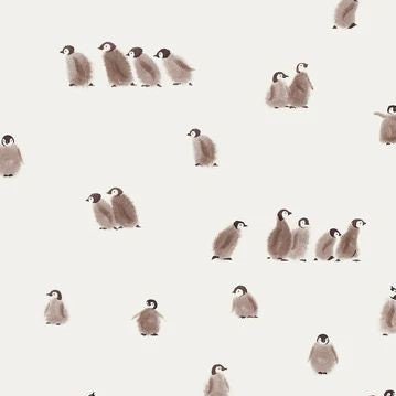 Jersey Pinguine Meterware von Family Fabrics