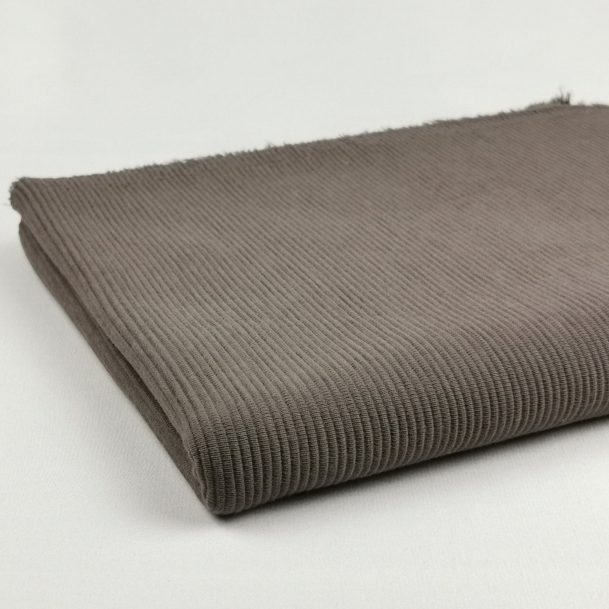 Ottoman Rippjersey Meterware in mokka braun