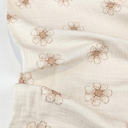 Musselin Daisy creme von Family Fabrics - elli&else