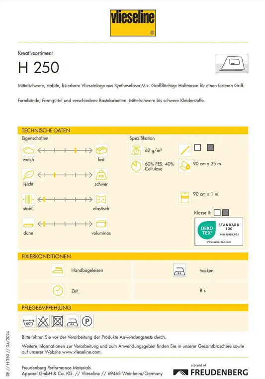 Vlieseline H250 - Stoff bei elli&else