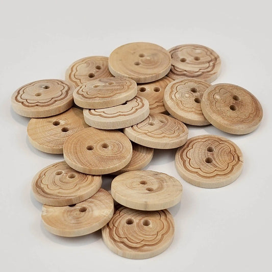 Holzknopf Blume - Stoff bei elli&else