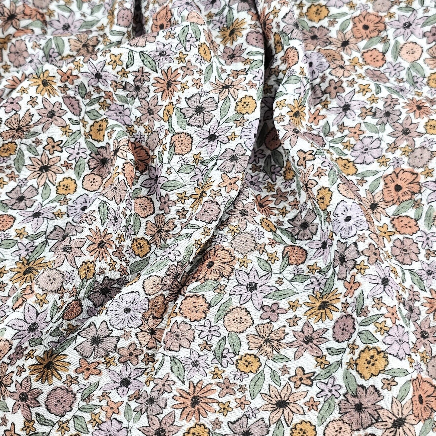 Musselin Boho Blumen - Family Fabrics