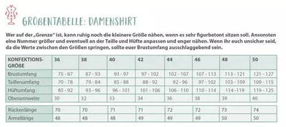 Schnittmuster Basicshirt Damen Gr. 36-50 - Stoff bei elli&else
