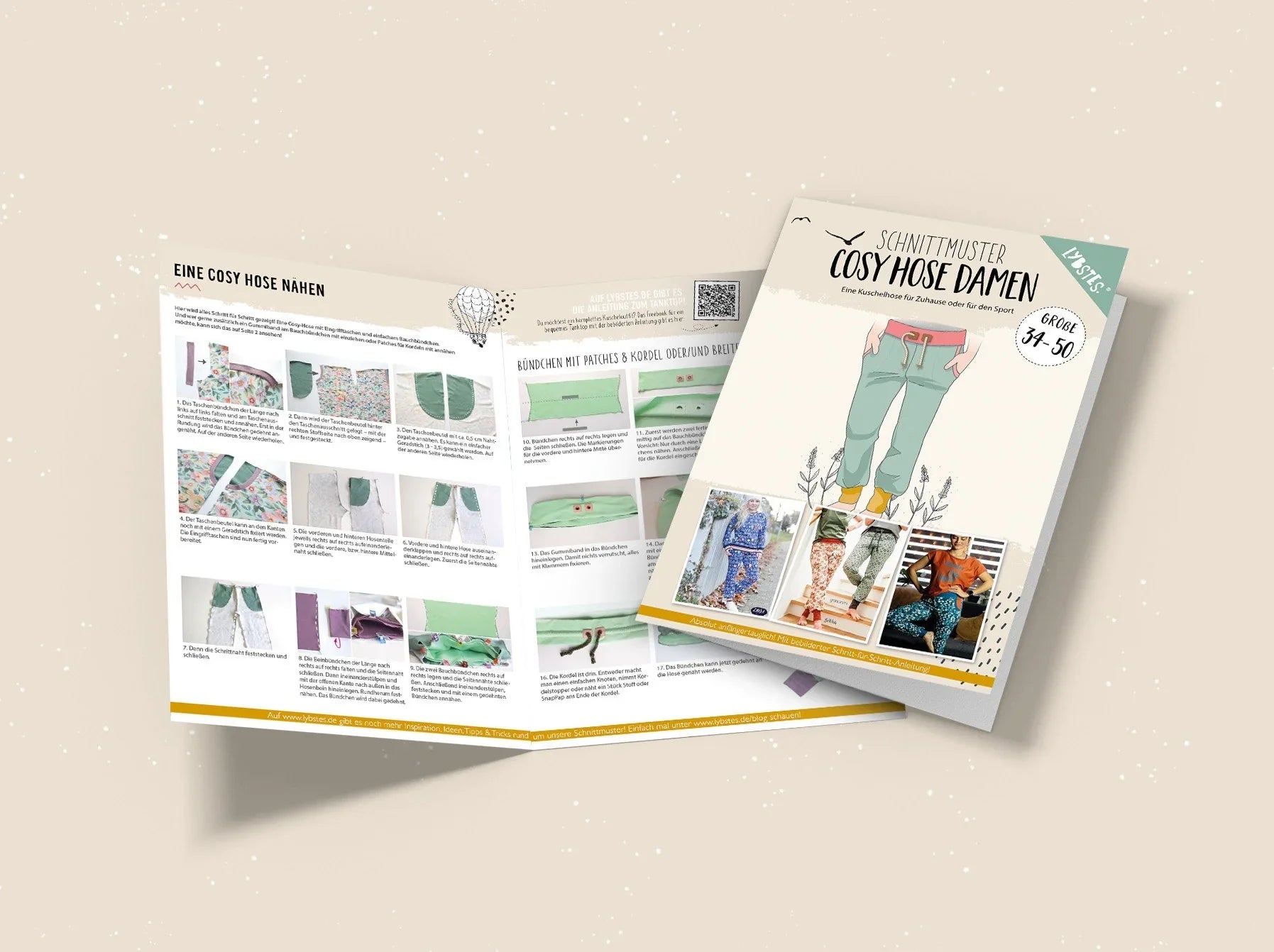 Schnittmuster Cozy Hose Damen Gr. 34-50 - Stoff bei elli&else