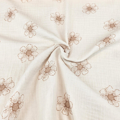 Musselin Daisy creme von Family Fabrics - elli&else