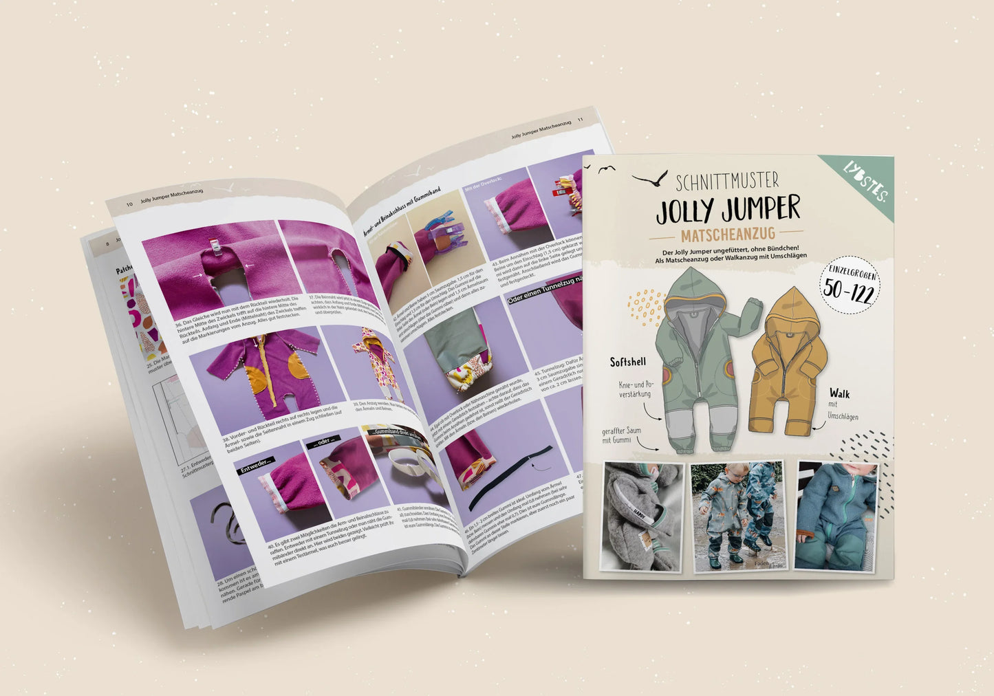 Schnittmuster Jolly Jumper Matschanzug Gr. 50-122 - Stoff bei elli&else