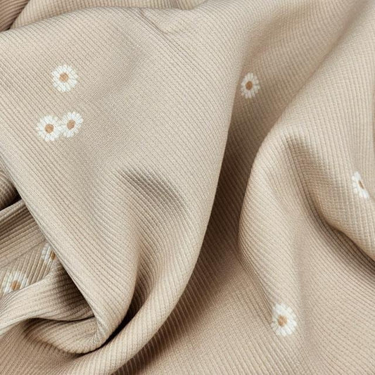 Rib Jersey Daisy beige - elli&else