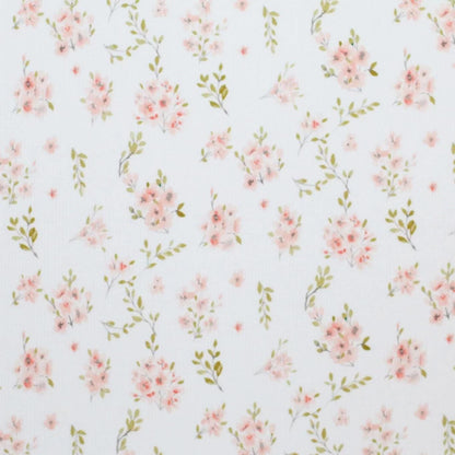 Rib Jersey Blumen rosa - elli&else