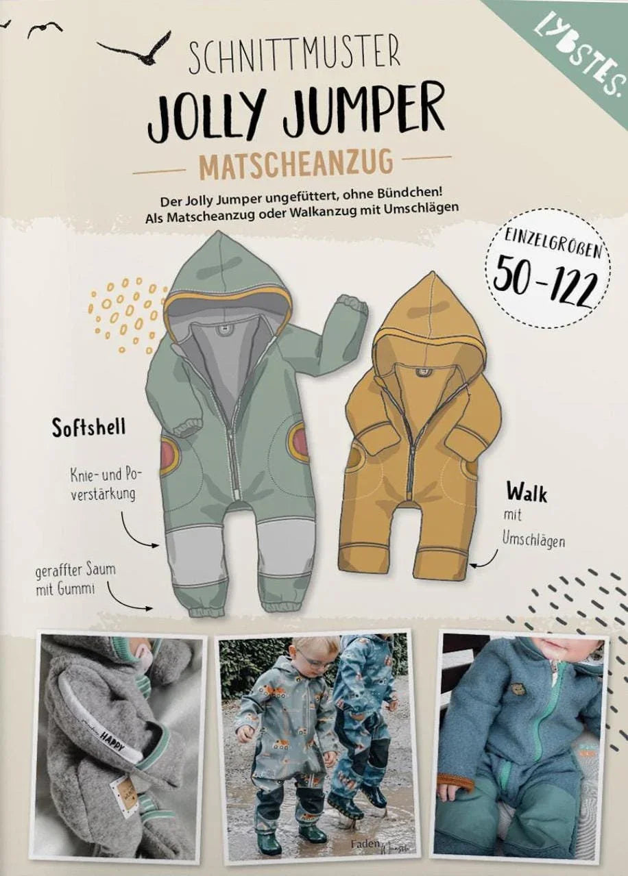 Schnittmuster Jolly Jumper Matschanzug Gr. 50-122 - Stoff bei elli&else