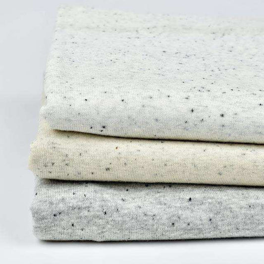 Jersey Konfetti Sprenkel - creme weiß - Stoff bei elli&else