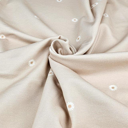 Jersey daisy beige von Family Fabrics - elli&else