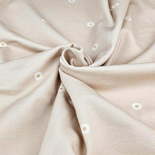 Jersey daisy beige | Family Fabrics - Stoff bei elli&else