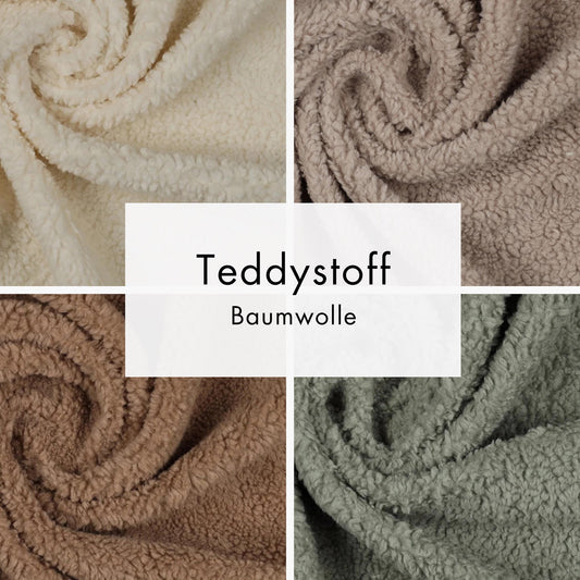 Teddystoff Baumwolle in verschiedenen Farben - elli&else