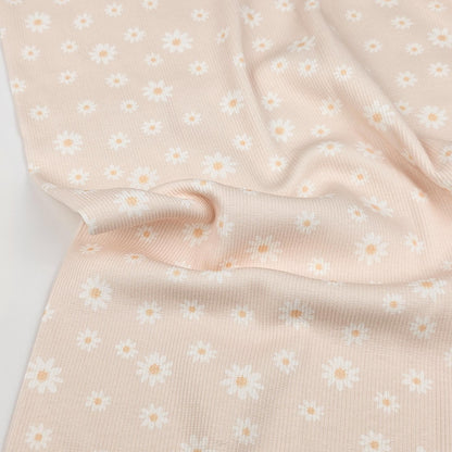 Rib Jersey Gänseblümchen soft rosa - elli&else
