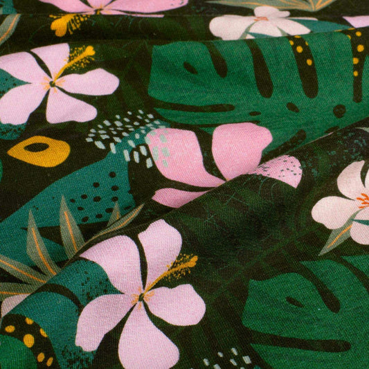 French Terry Blumen Jungle Flowers - Stoff bei elli&else