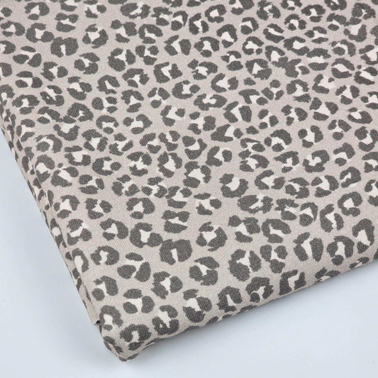 French Terry Leo Print greige - Stoff bei elli&else